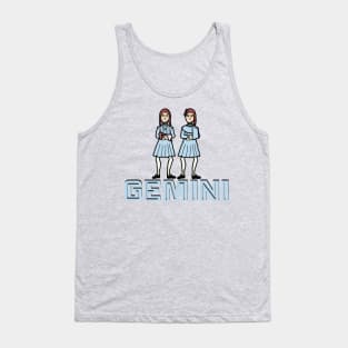 "Gemini" Shining Twins Zodiac Graphic Tank Top